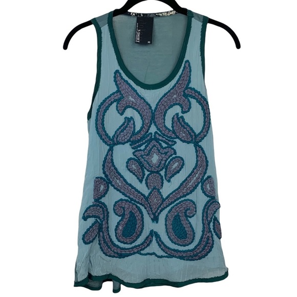 Dolan T Shirt Acadia Embroidered Tank XS - Picture 2 of 9